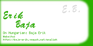 erik baja business card